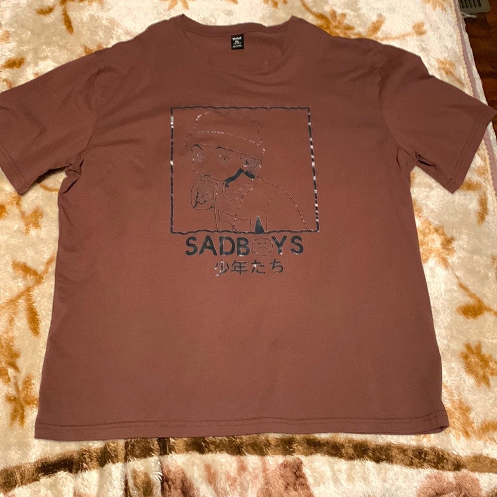Brown Anime Sad Boys Shirt